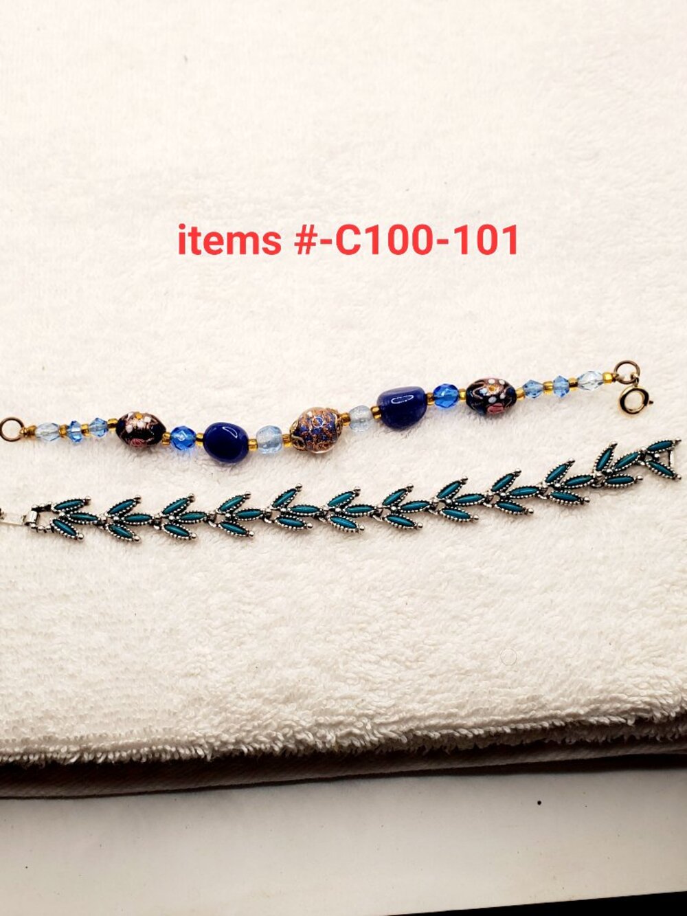 2 Vintage Bracelets, items # C-100-101,. wt. 30 grams.